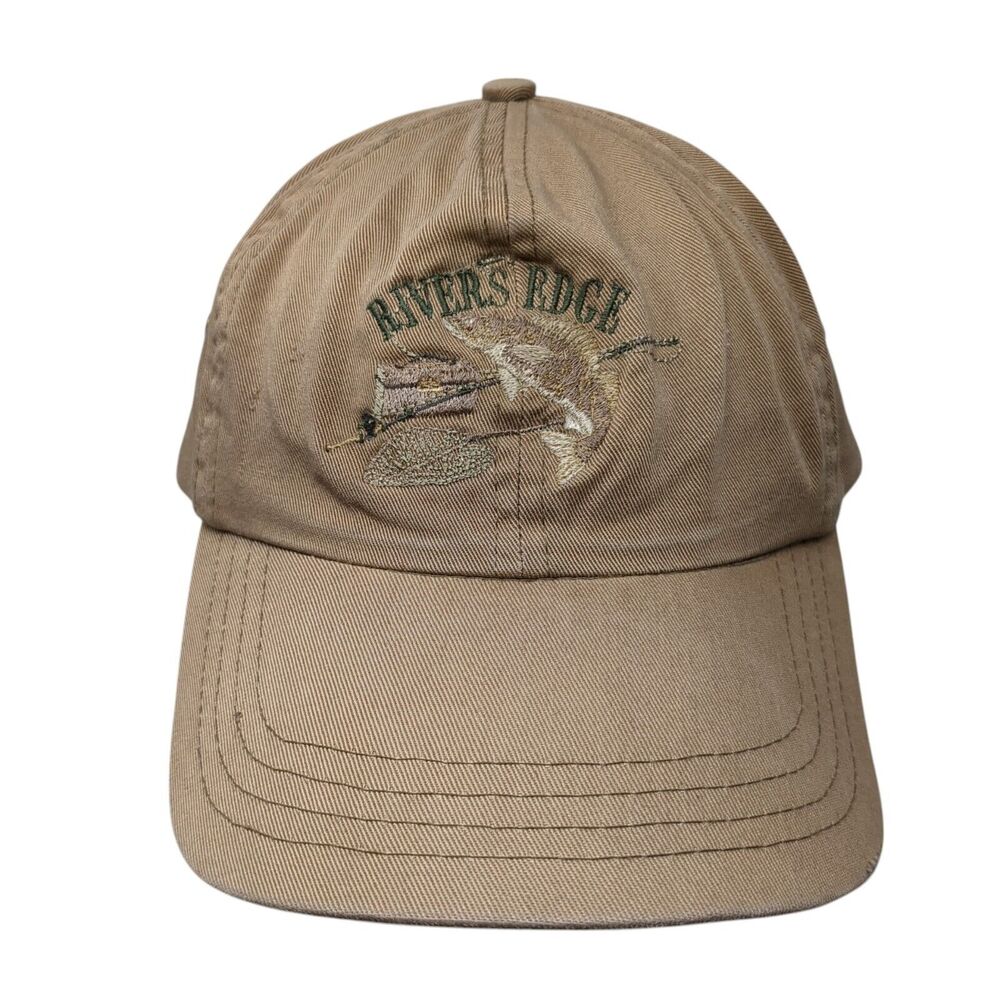 Rivers Edge Slideback Hat Tan One Size Adjustable Embroidered Camp David